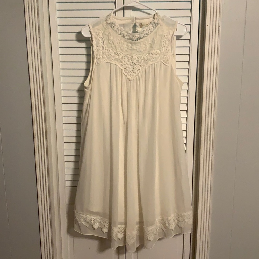 White Altar’d State High Neck Dress